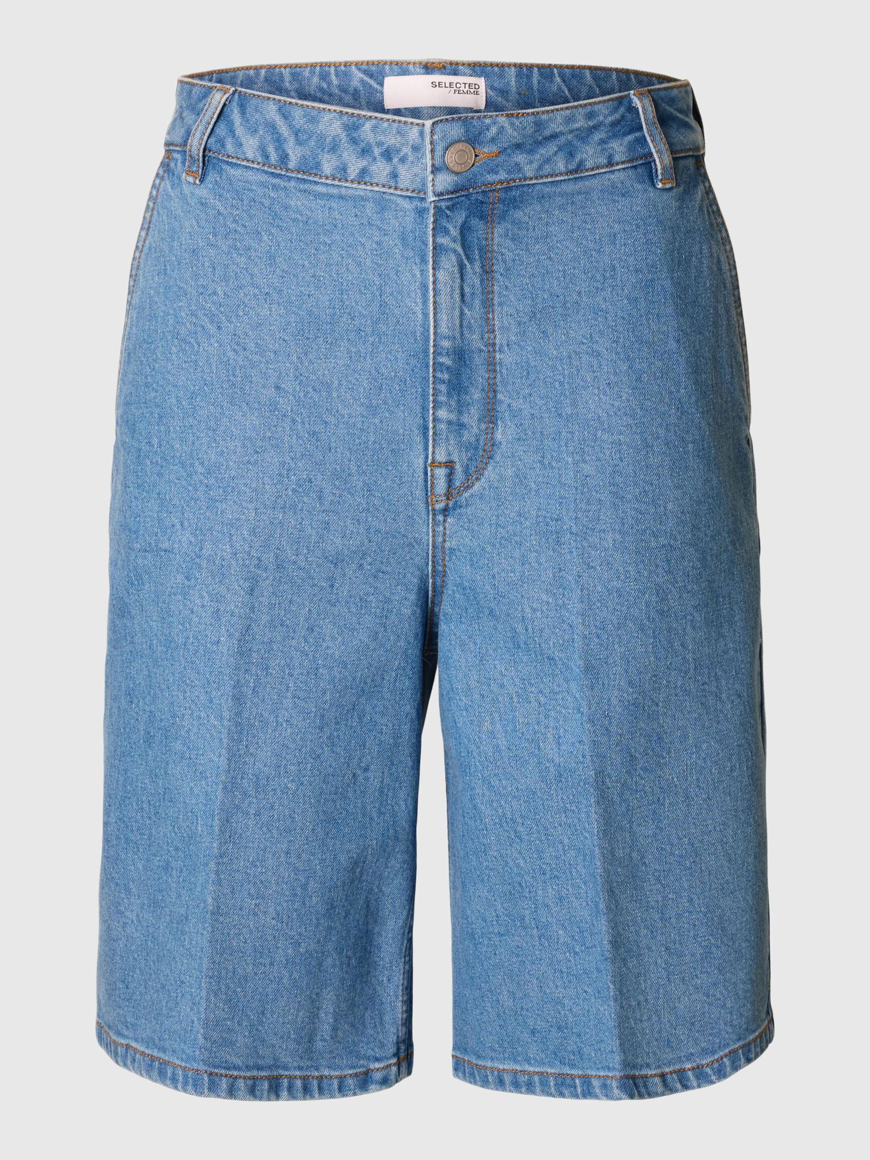 DENIM BERMUDA SHORTS, Medium Blue Denim, highres