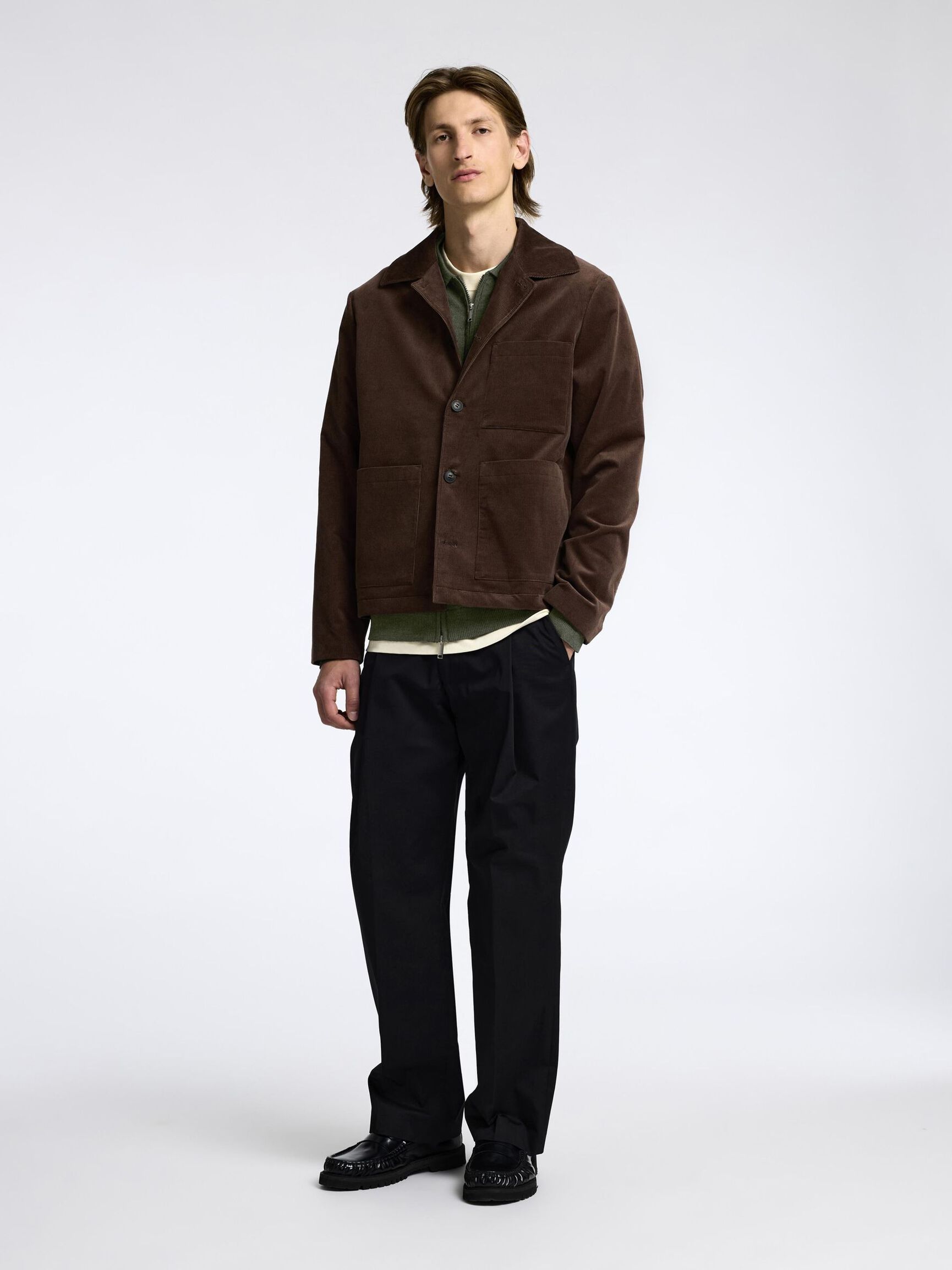 WOOL BLEND ZIP-FRONT CARDIGAN, Deep Depths, highres