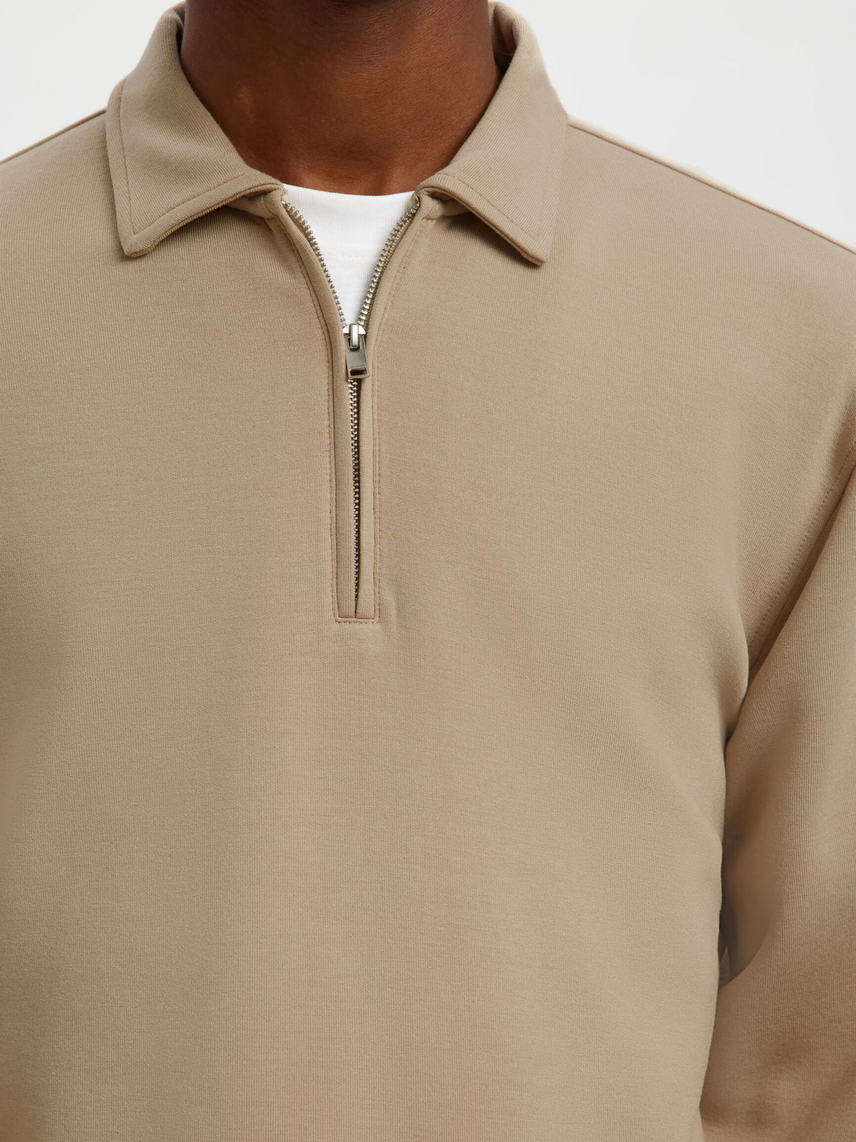 POLO STYLE SWEATSHIRT, Pure Cashmere, highres