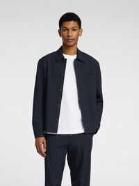 TAILORED OVERSHIRT, Dark Sapphire, highres