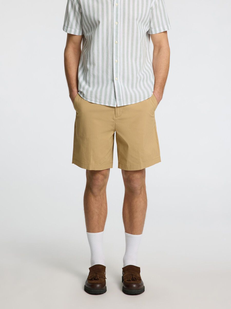 Selected REGULAR FIT CHINO SHORTS, Kelp, highres - 16096752_Kelp_003.jpg