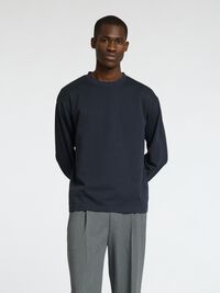 LOOSE FIT T-SHIRT MET LANGE MOUWEN, Sky Captain, highres