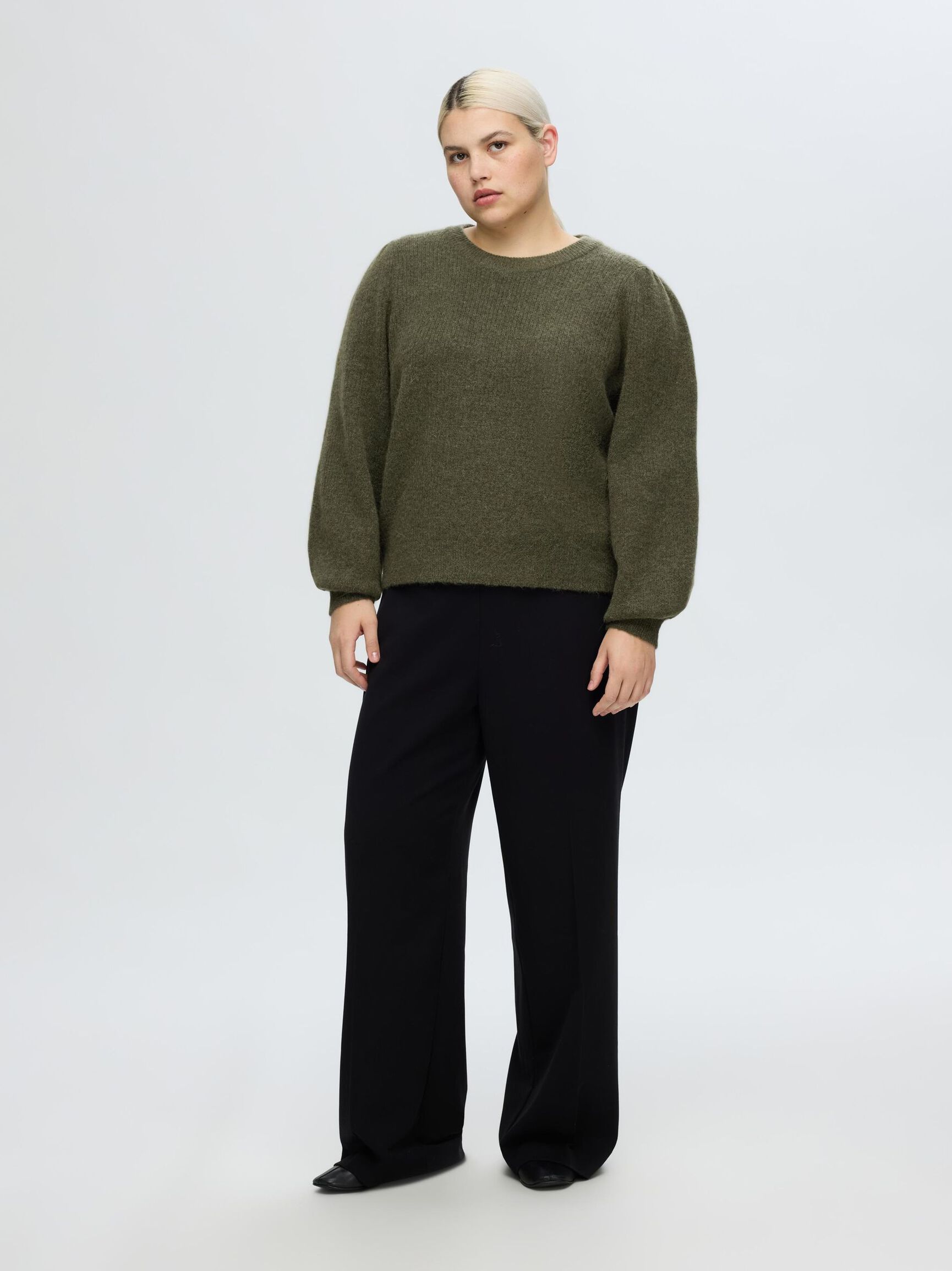 WOOL BLEND KNITTED JUMPER, Kalamata, highres