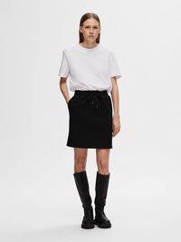 JERSEY MINI SKIRT, Black, highres