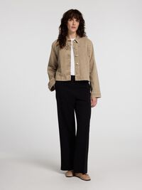 COUPE CARRÉE VESTE EN JEAN, Beige Denim, highres