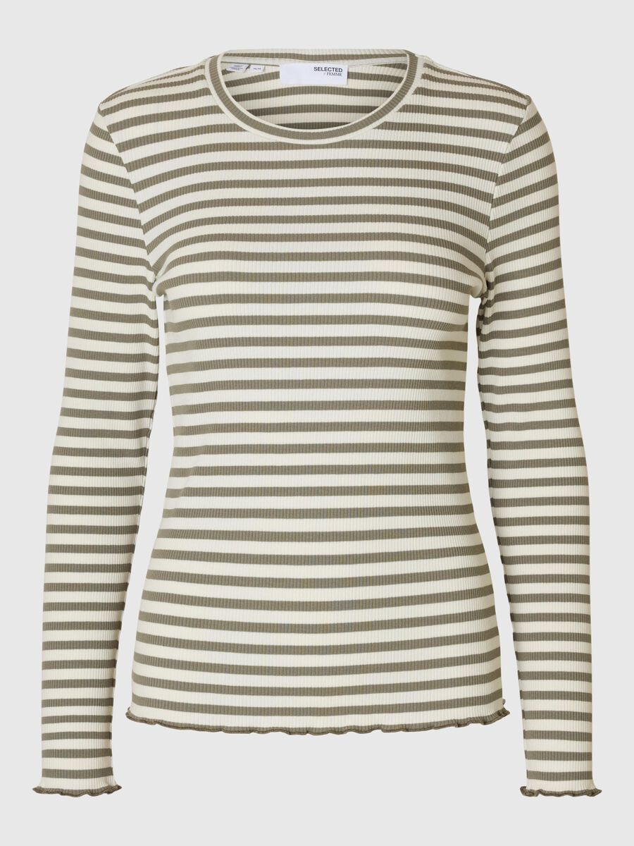 Selected GESTREIFTES LONGSLEEVE, Vetiver, highres - 16078946_Vetiver_841417_001.jpg