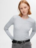 Selected RIBBED LONG SLEEVED TOP, Light Grey Melange, highres - 16077380_LightGreyMelange_006.jpg