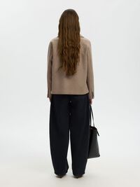 WOOL BLEND DOUBLE-BREASTED JACKET, Fallen Rock, highres