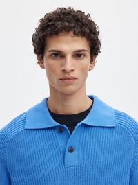 RIBBED PULLOVER, Granada Sky, highres