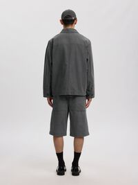 SELVEDGE DENIM SHORTS, Light Grey Denim, highres