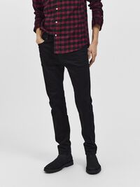 175 SLIM FIT JEANS, Black Denim, highres