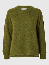 LONG-SLEEVED KNITTED JUMPER, Cardamom Seed, highres