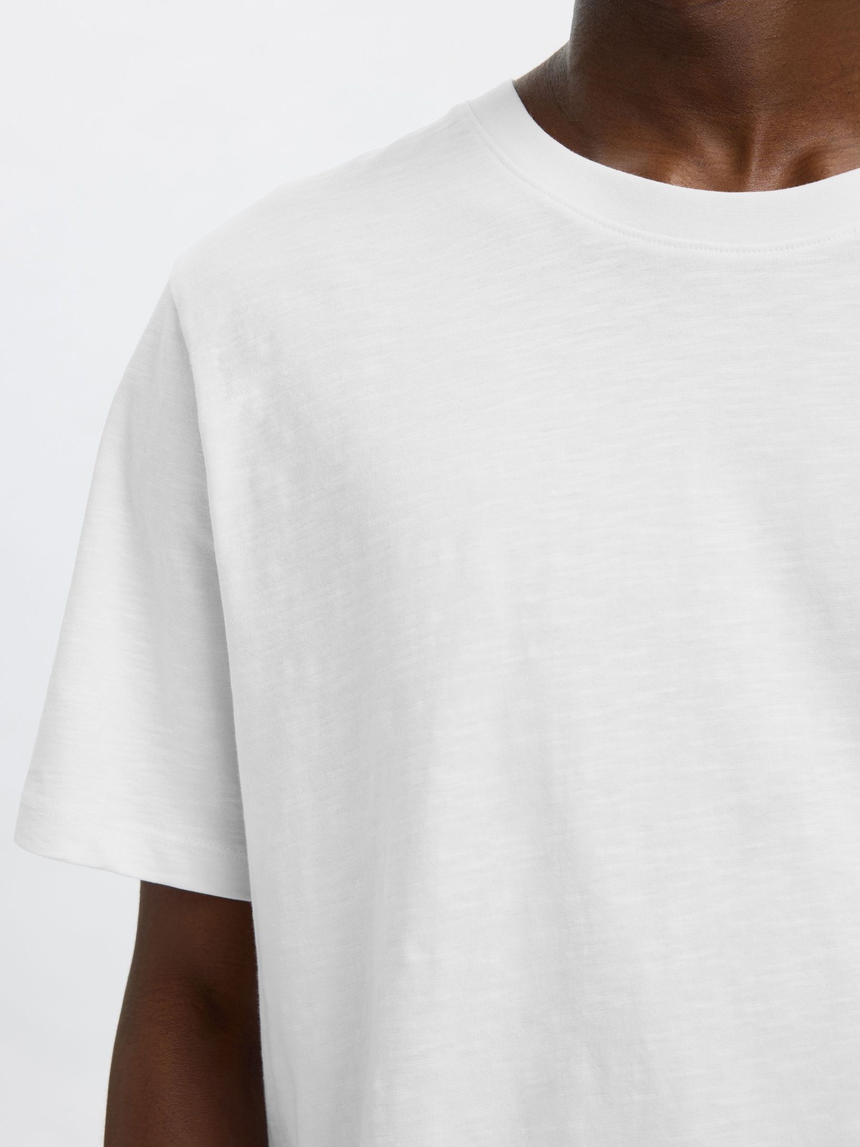 COTTON SLUB T-SHIRT, Bright White, highres
