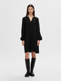 VISCOSEMIX MINI JURK, Black, highres