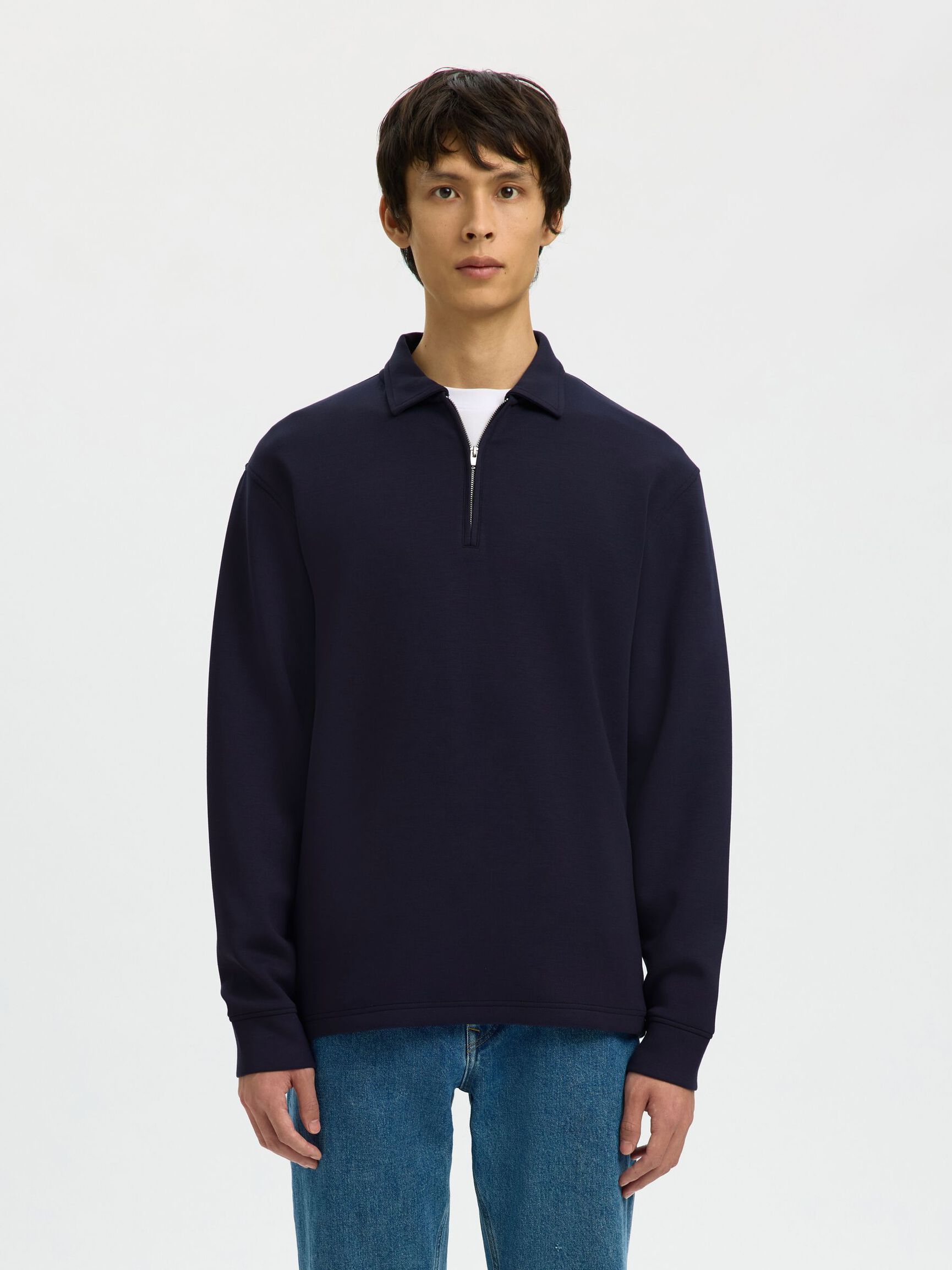 POLO STYLE SWEATSHIRT, Sky Captain, highres