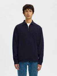 POLO STYLE SWEATSHIRT, Sky Captain, highres
