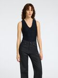 Selected V NECK GLITTER BODYSUIT, Black, highres - 16095931_Black_1151133_003.jpg