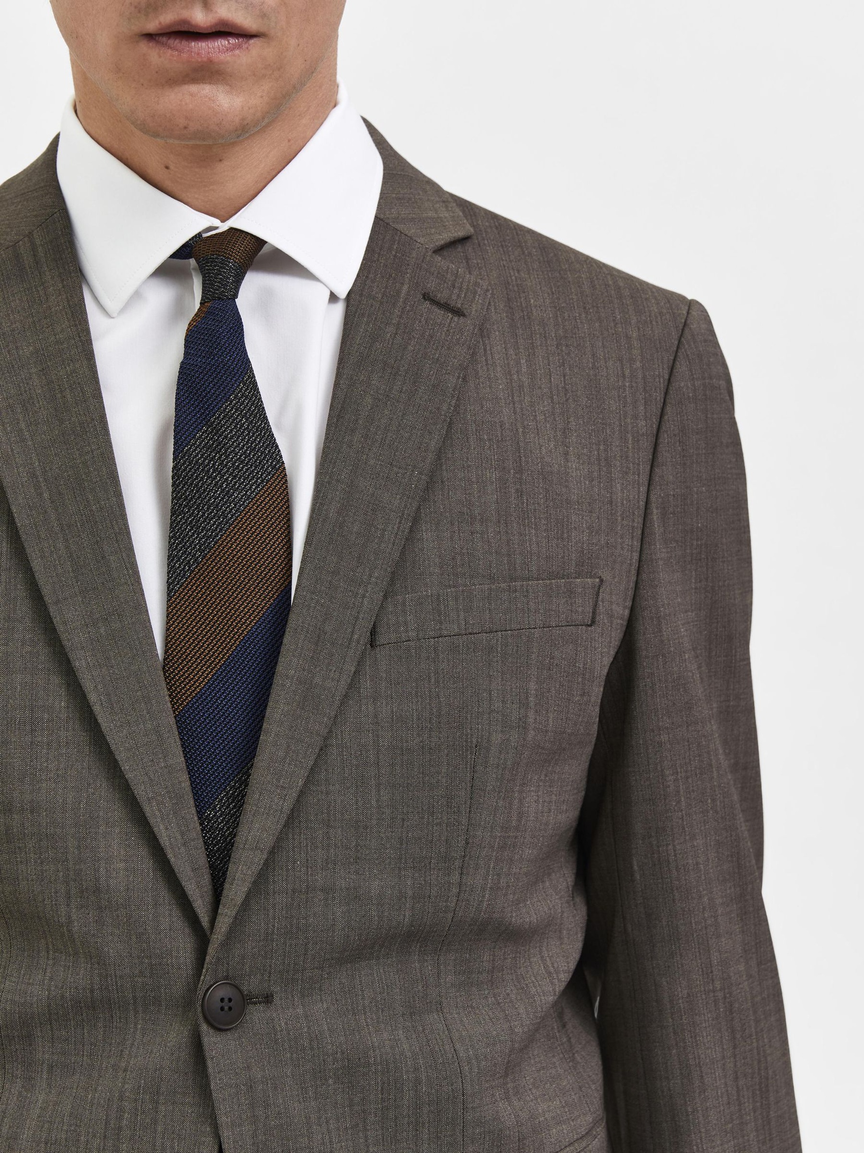 SLIM FIT ULLBLANDNING KAVAJ, Camel, highres