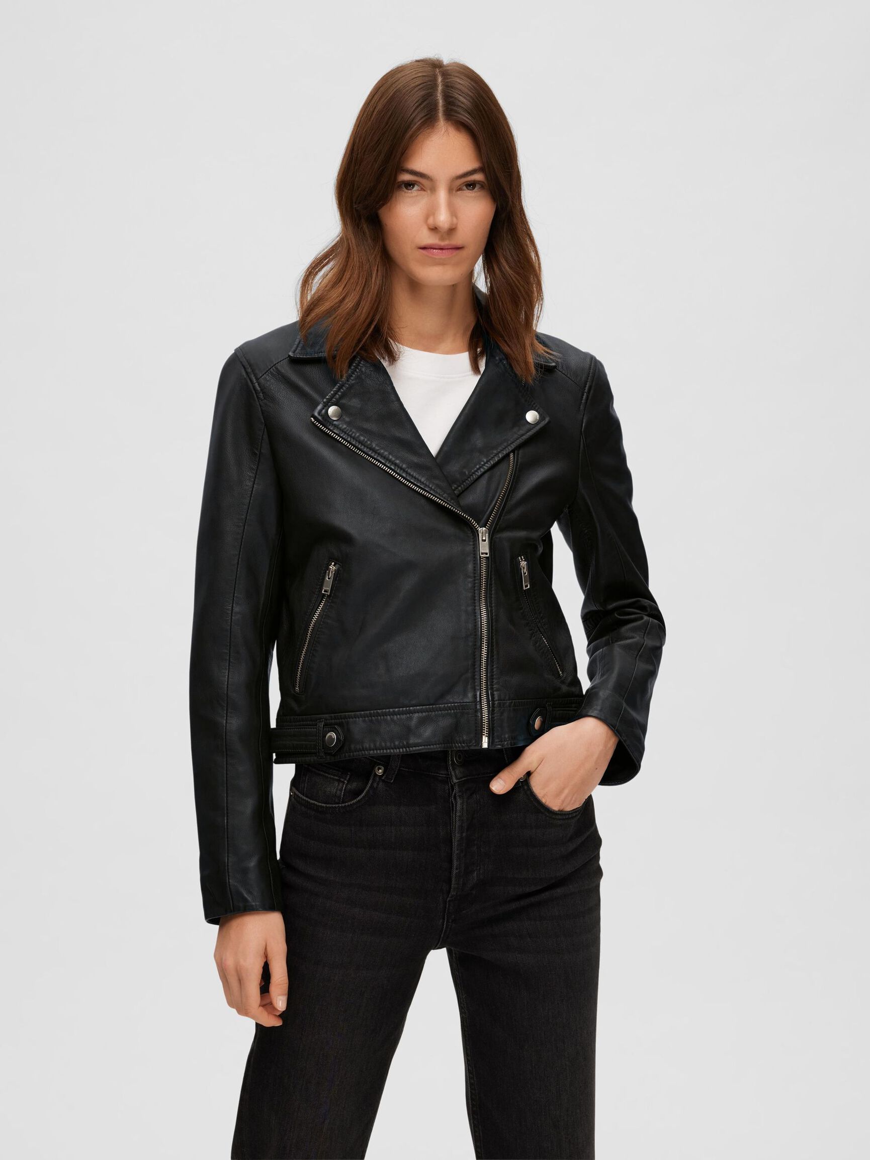 CLASSIC LEDERJACKE, Black, highres