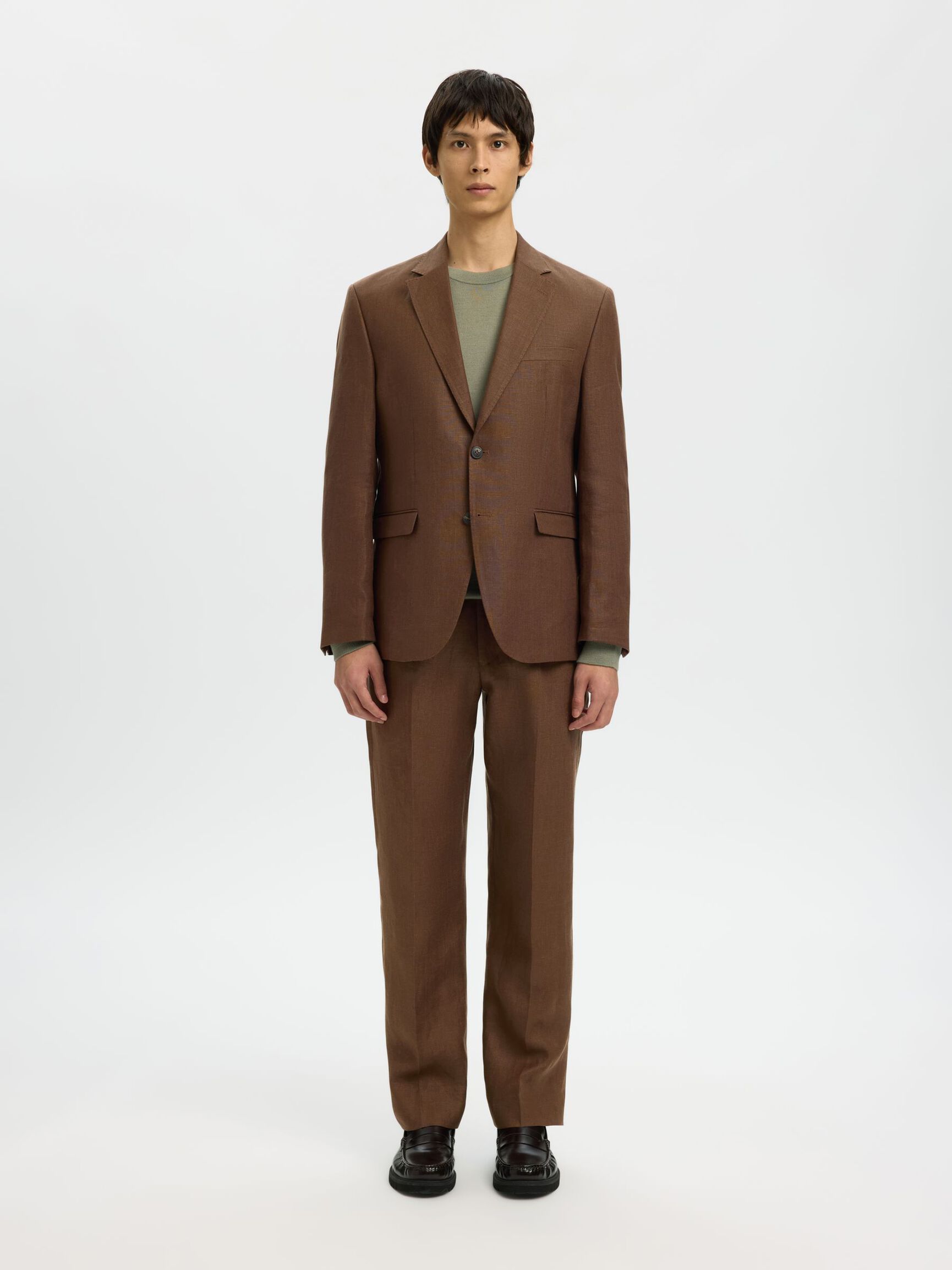 REGULAR FIT LINEN TROUSERS, Delicioso, highres