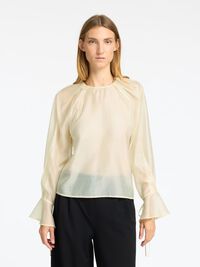 DETAILED LONG SLEEVED BLOUSE, Angora, highres