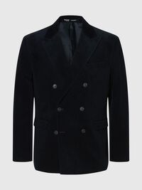 REGULAR FIT CORDUROY  DOUBLE-BREASTED BLAZER, Sky Captain, highres