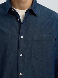 JEANSOWA KOSZULA, Dark Blue Denim, highres