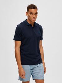 KLASSISCHER POLO SHIRT, Navy Blazer, highres