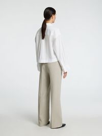 BOXY FIT CROPPED BLOUSE, Bright White, highres