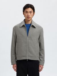 WOLLMIX KURZJACKE, Grey Melange, highres