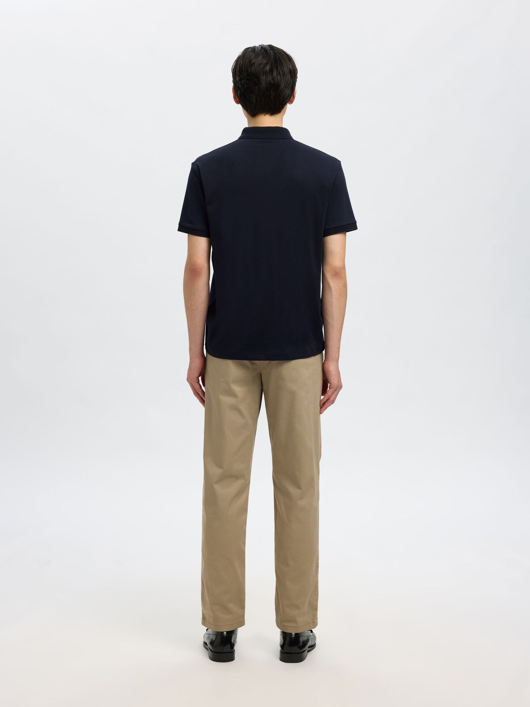 ZIPPER POLO SHIRT, Sky Captain, highres