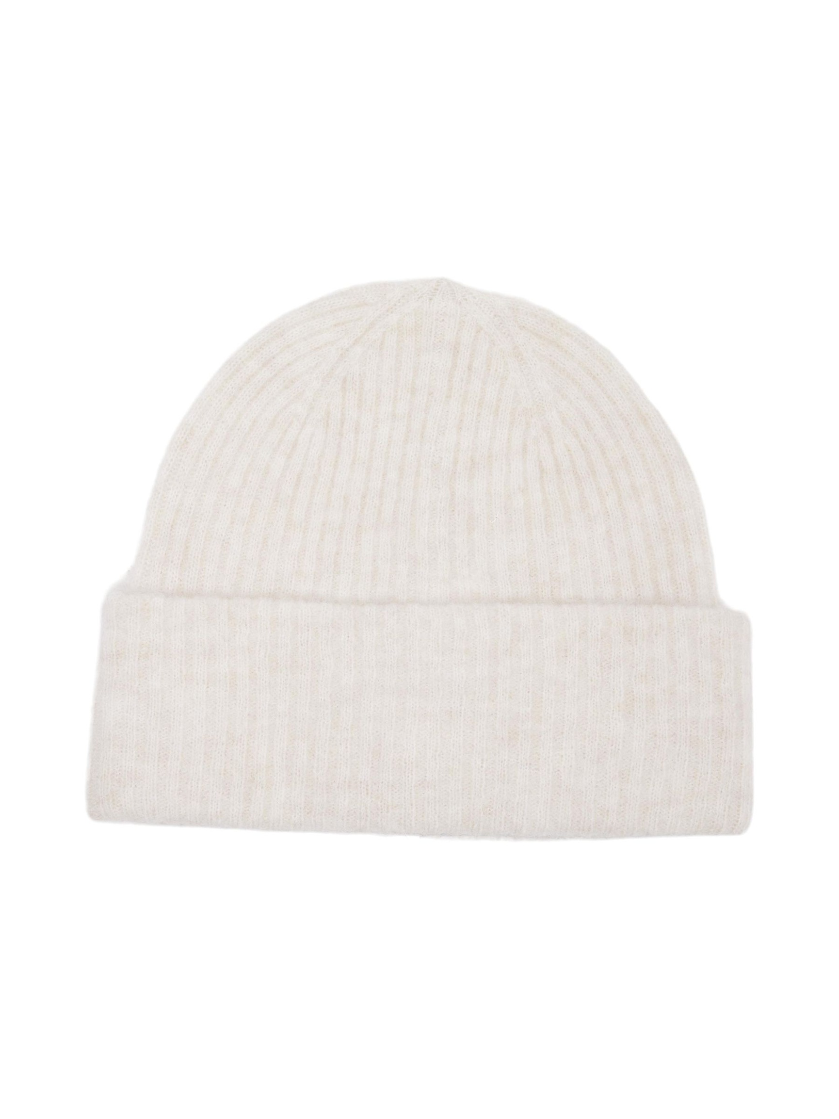 RIBBED WOOL BLEND BEANIE, Birch, highres