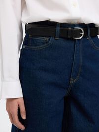 DENIM BERMUDA SHORTS, Dark Blue Denim, highres