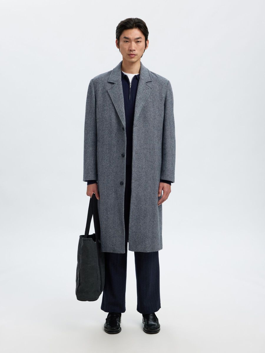 Product tile image - WOOL BLEND LONG COAT, Dark Grey | 16097959_DarkGrey_1189252