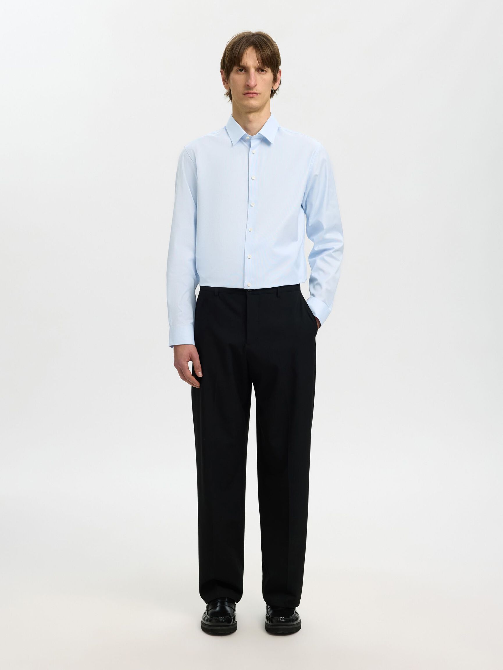 LANGÄRMELIGES SLIM FIT HEMD, Light Blue, highres