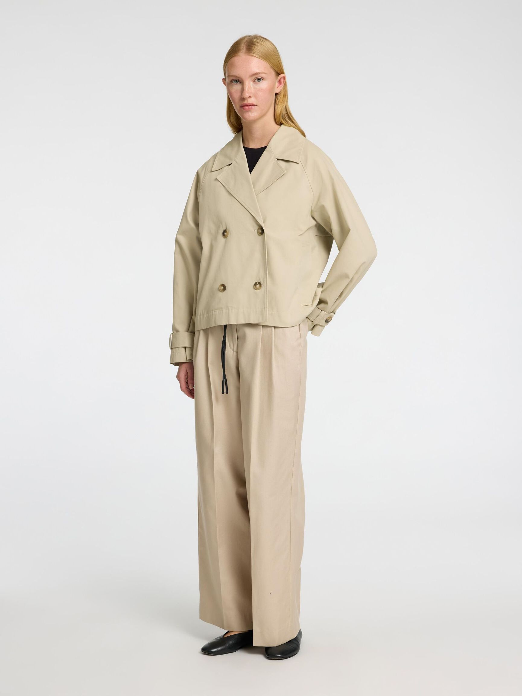 SHORT TRENCHCOAT, Island Fossil, highres