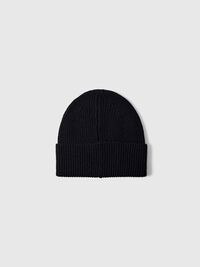 100% MERINO WOOL BEANIE, Black, highres