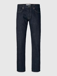 196 STRAIGHT FIT MÖRK TVÄTT JEANS, Blue Denim, highres