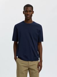 COTON T-SHIRT, Navy Blazer, highres