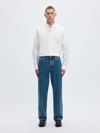 OXFORD LONG SLEEVED SHIRT, White, highres