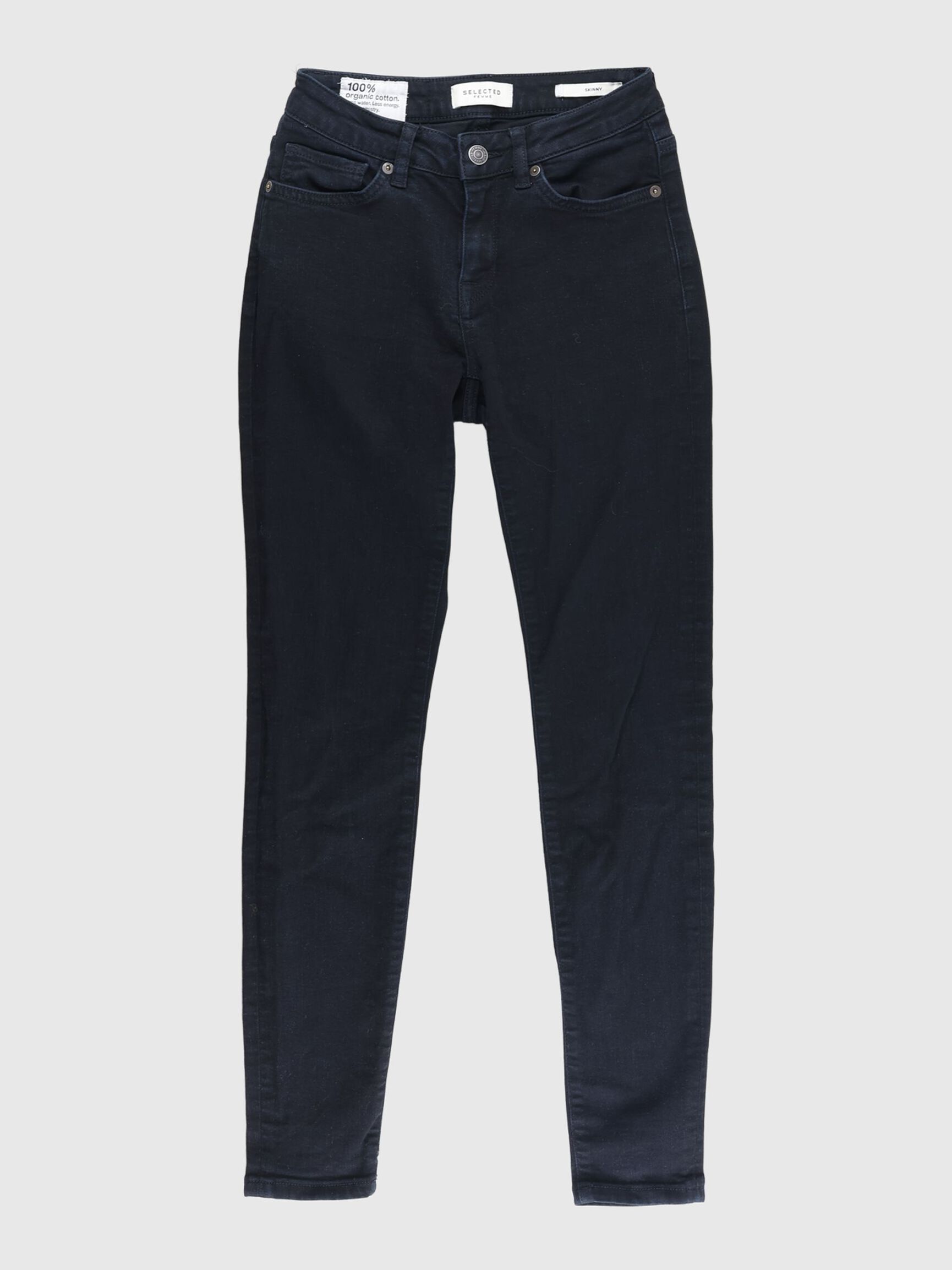 MID WAIST SKINNY FIT JEANS, Black Denim, highres