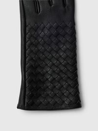 FLETTET RUSKIND HANDSKER, Black, highres