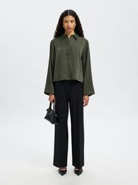 VISKOSEMIX CROP-BLUSE, Deep Depths, highres