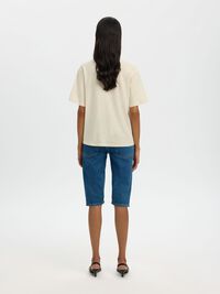 LINEN BLEND T-SHIRT, Nature, highres