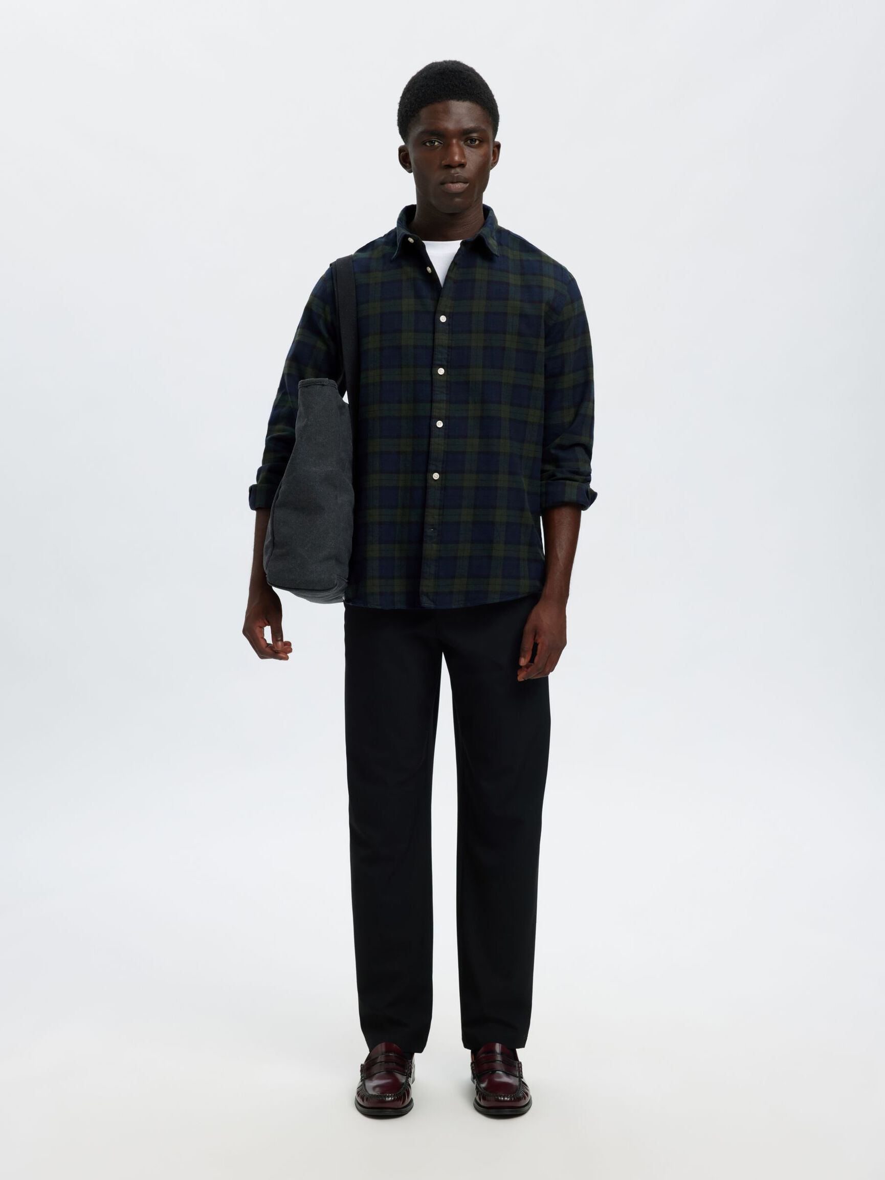 REGULAR FIT SHIRT, Deep Forest, highres