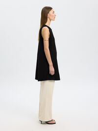 MINI KLEID OHNE ÄRMEL, Black, highres