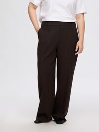 TAILORED WIDE LEG BROEK, Coffee Bean, highres
