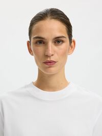 MOCK-NECK T-SHIRT, Bright White, highres