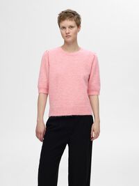 WOLMIX TOP MET KORTE MOUWEN, Peony, highres