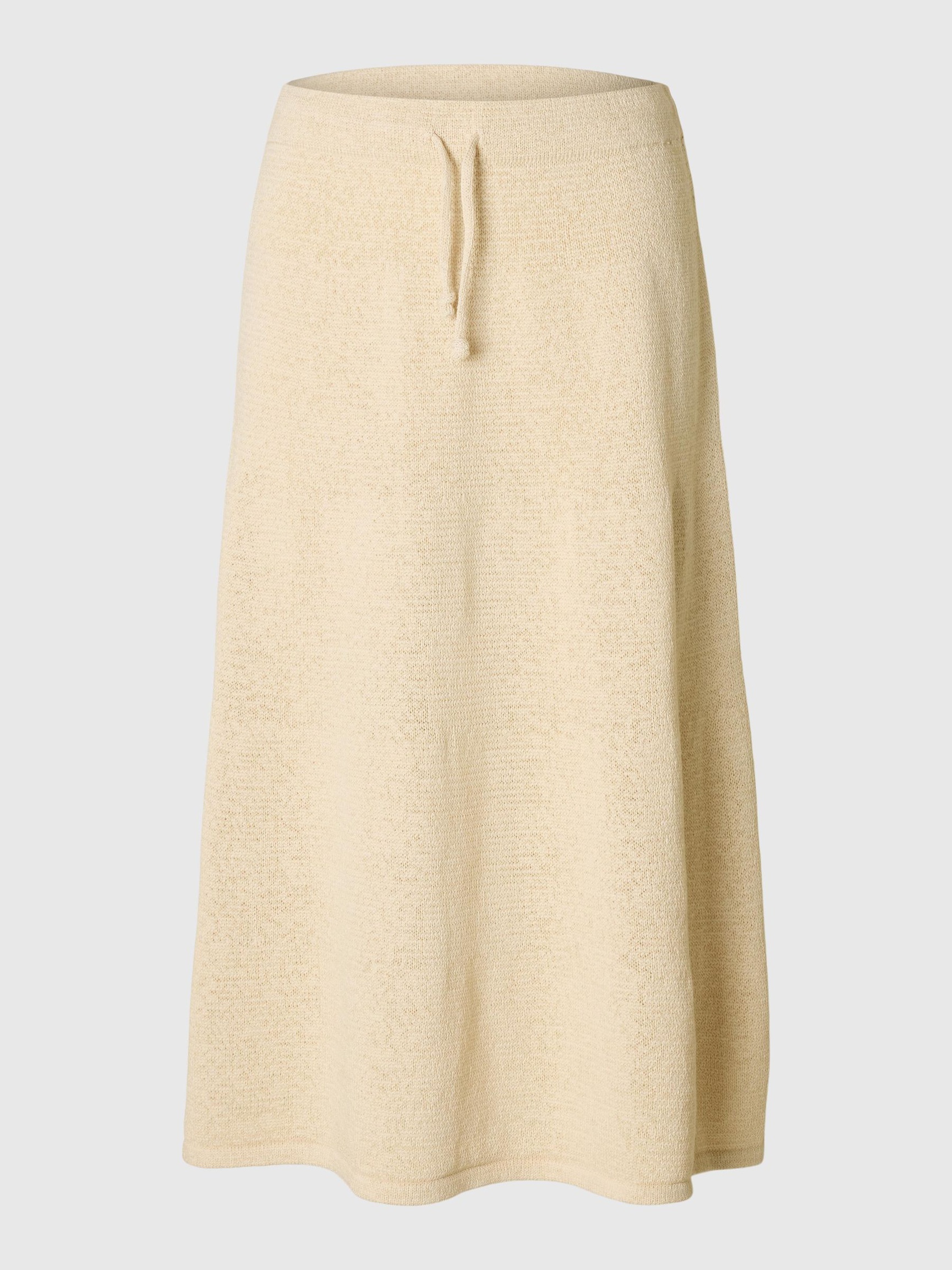 COTTON BLEND KNITTED SKIRT, Birch, highres